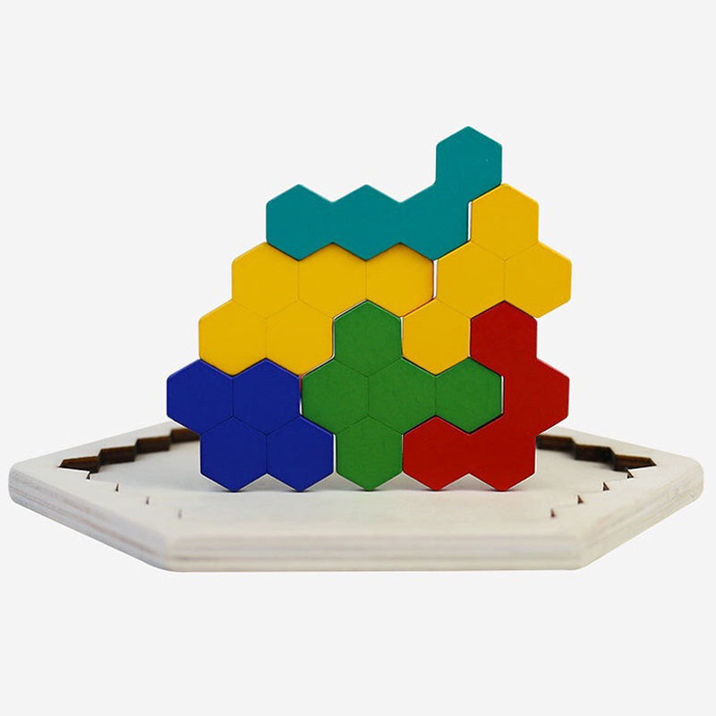 Tangram Wooden Hexagon Puzzles