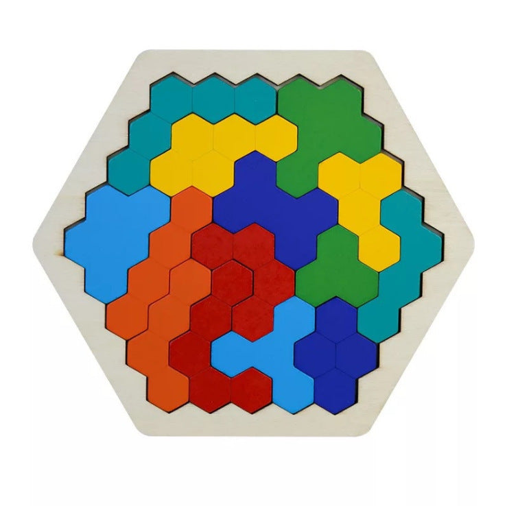 Tangram Wooden Hexagon Puzzles