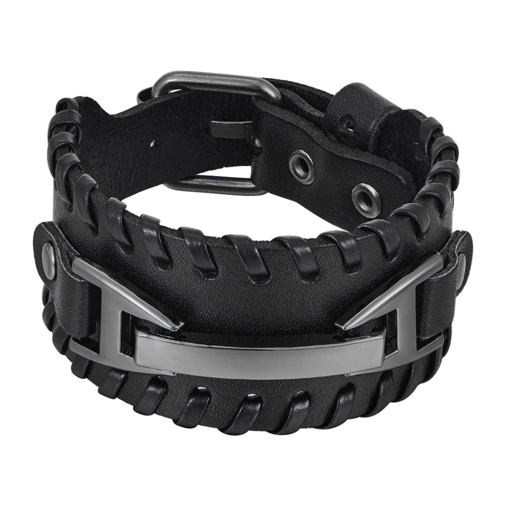 Leather Macrame Bracelet