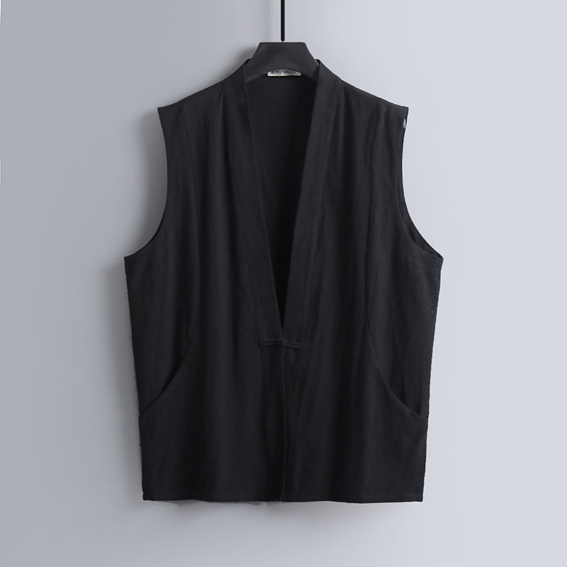 Summer Thin Linen Sleeveless Vest