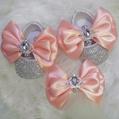 Handmade Angel Bloom Baby Shoes & Band