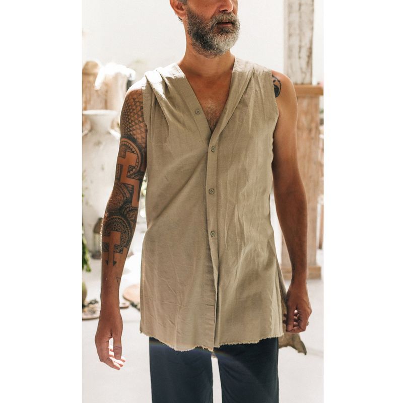 Sleeveless Hooded Vest