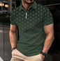 Zipper Digital Printing Short-sleeved T-shirt