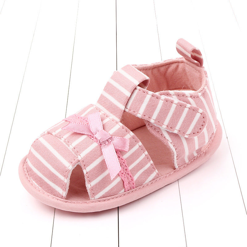 Bowknot Toddlers Striped Sandals