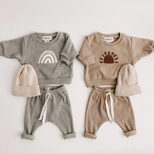 Baby Cartoon Sweatshirt and Pants Set