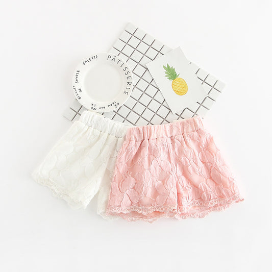 Girls Flower Lace shorts