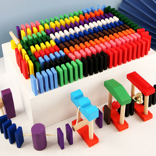 Wooden Domino Block Buildings