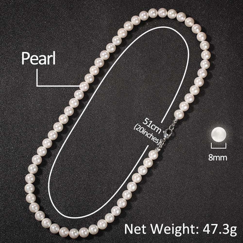 Cross Pearl Necklace
