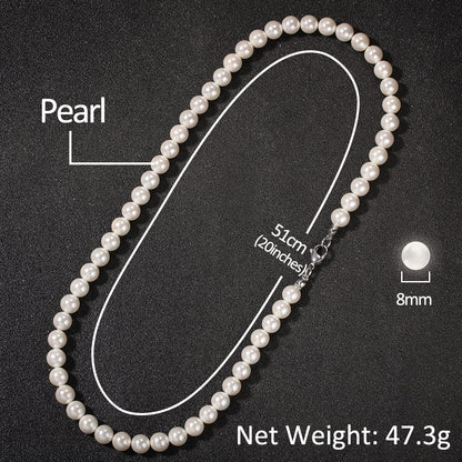 Cross Pearl Necklace