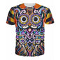Free Shipping Fashion Style T-shirts 3D Printed Psychedelic Animation Owl Men Women Summer Tops O-Neck Anime T Shirt Homme