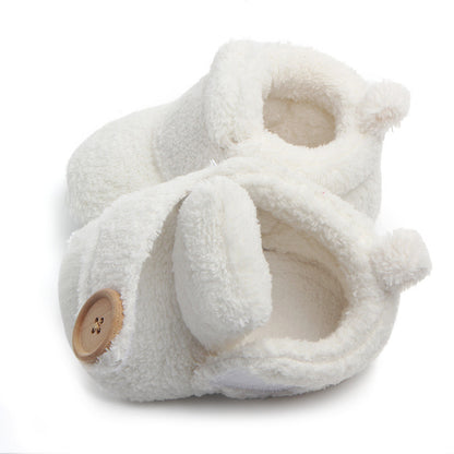 Warm Cotton Shoes With Soft Cloth Sole For Babies And Toddlers