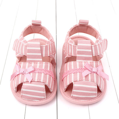 Bowknot Toddlers Striped Sandals