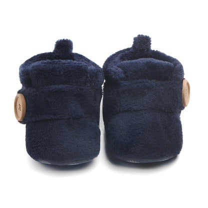 Warm Cotton Shoes With Soft Cloth Sole For Babies And Toddlers