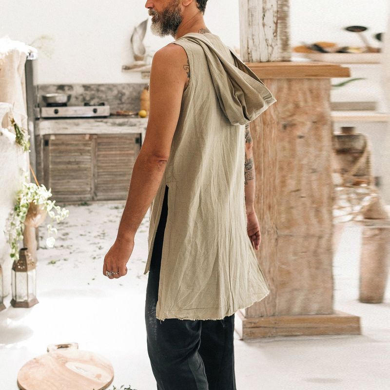 Sleeveless Hooded Vest