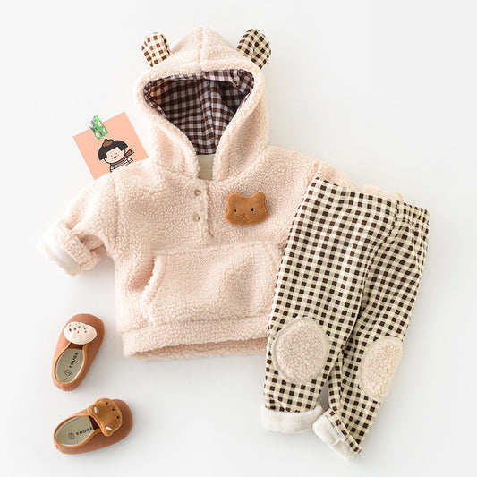 Toddlers Hooded Plush Suit