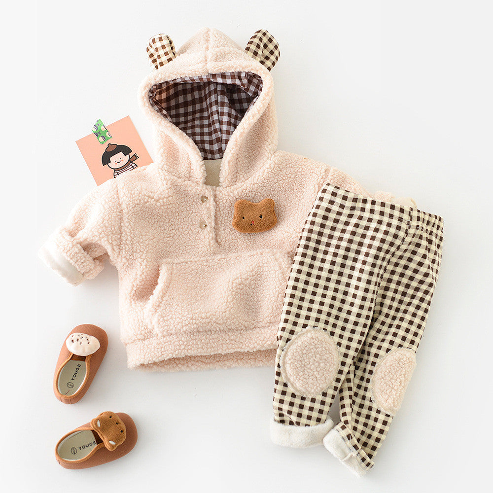 Toddlers Hooded Plush Suit