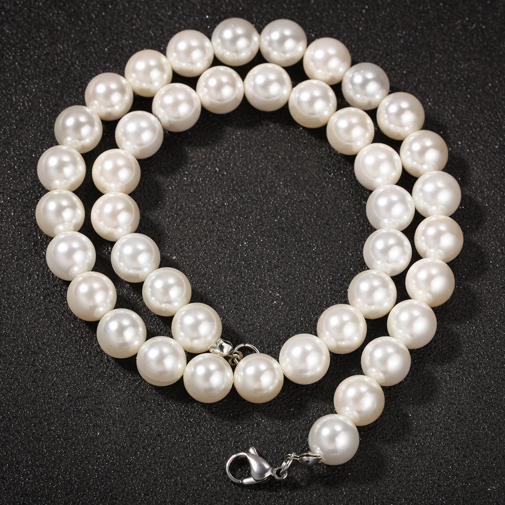 Cross Pearl Necklace