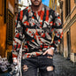 Digital Printed Men's Long Sleeved T Shirt