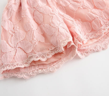 Girls Flower Lace shorts