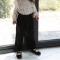 Girls Flower Bud Waist Bow Slacks