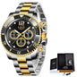 Quartz Watch Men's Sports Waterproof Watch Multi-function Chronograph