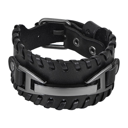 Leather Macrame Bracelet