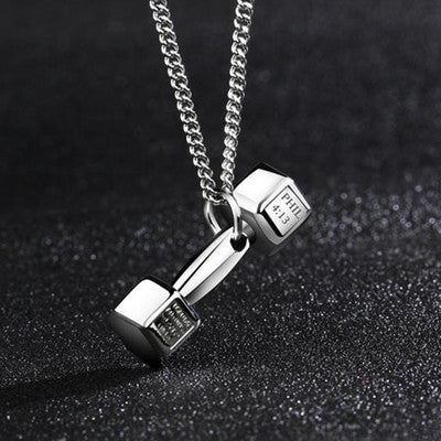 European barbell Necklace