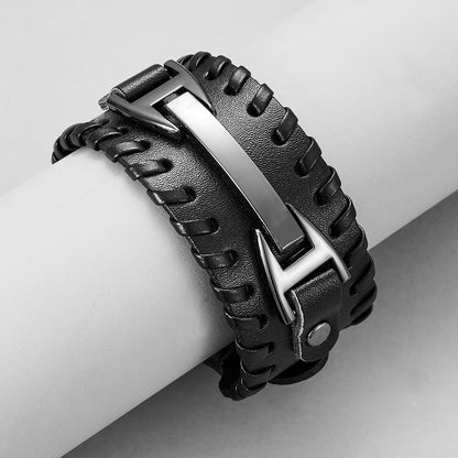 Leather Macrame Bracelet
