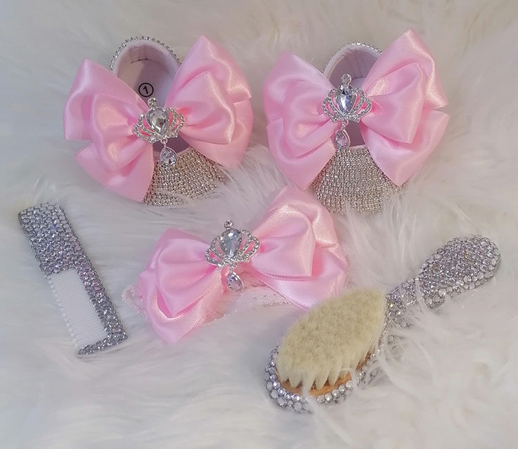 Handmade Angel Bloom Baby Shoes & Band