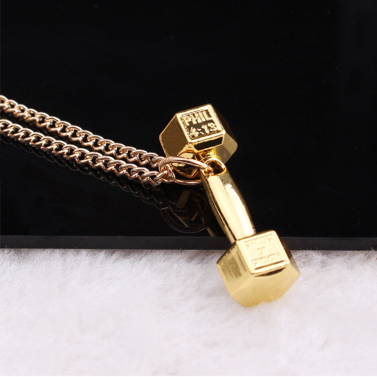 European barbell Necklace