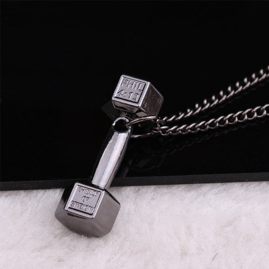 European barbell Necklace