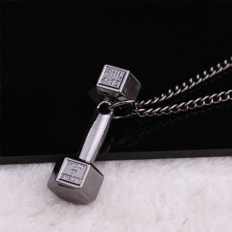 European barbell Necklace