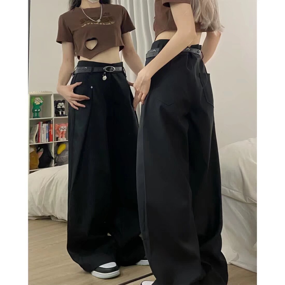 Ladies New Smooth Straight-leg Trousers