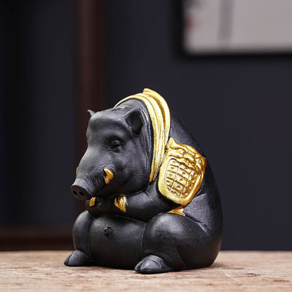 Creative Ceramic Bull Tea Pet Ornament