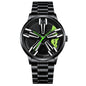 Locomotive Watch Men's  Wheel Three-dimensional Hollow Car
