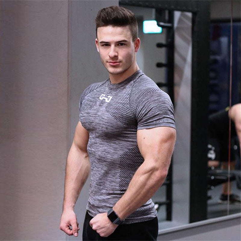 Quick-Dry Elastic Gym Short Sleeve Top