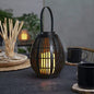 Oval Rattan Solar Lamp