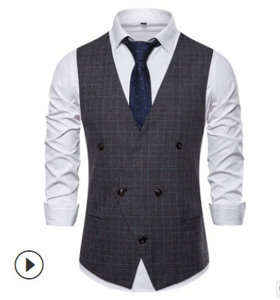 Men's Vest Trendy Plaid