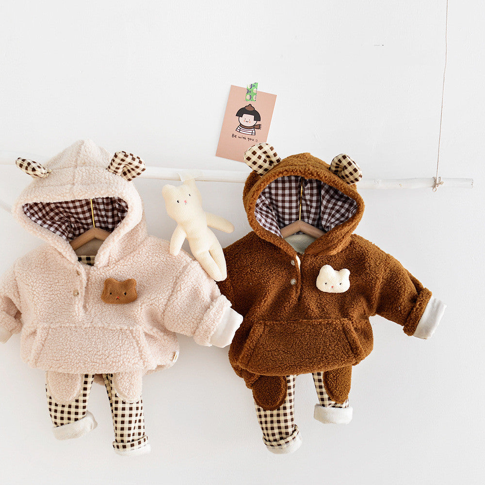 Toddlers Hooded Plush Suit