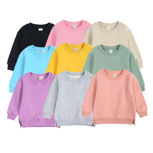 Korean Style Baby's Top with Round Neck