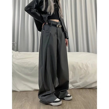Ladies New Smooth Straight-leg Trousers
