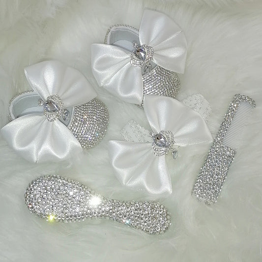 Handmade Angel Bloom Baby Shoes & Band