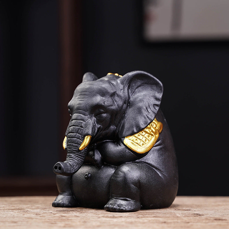Creative Ceramic Bull Tea Pet Ornament