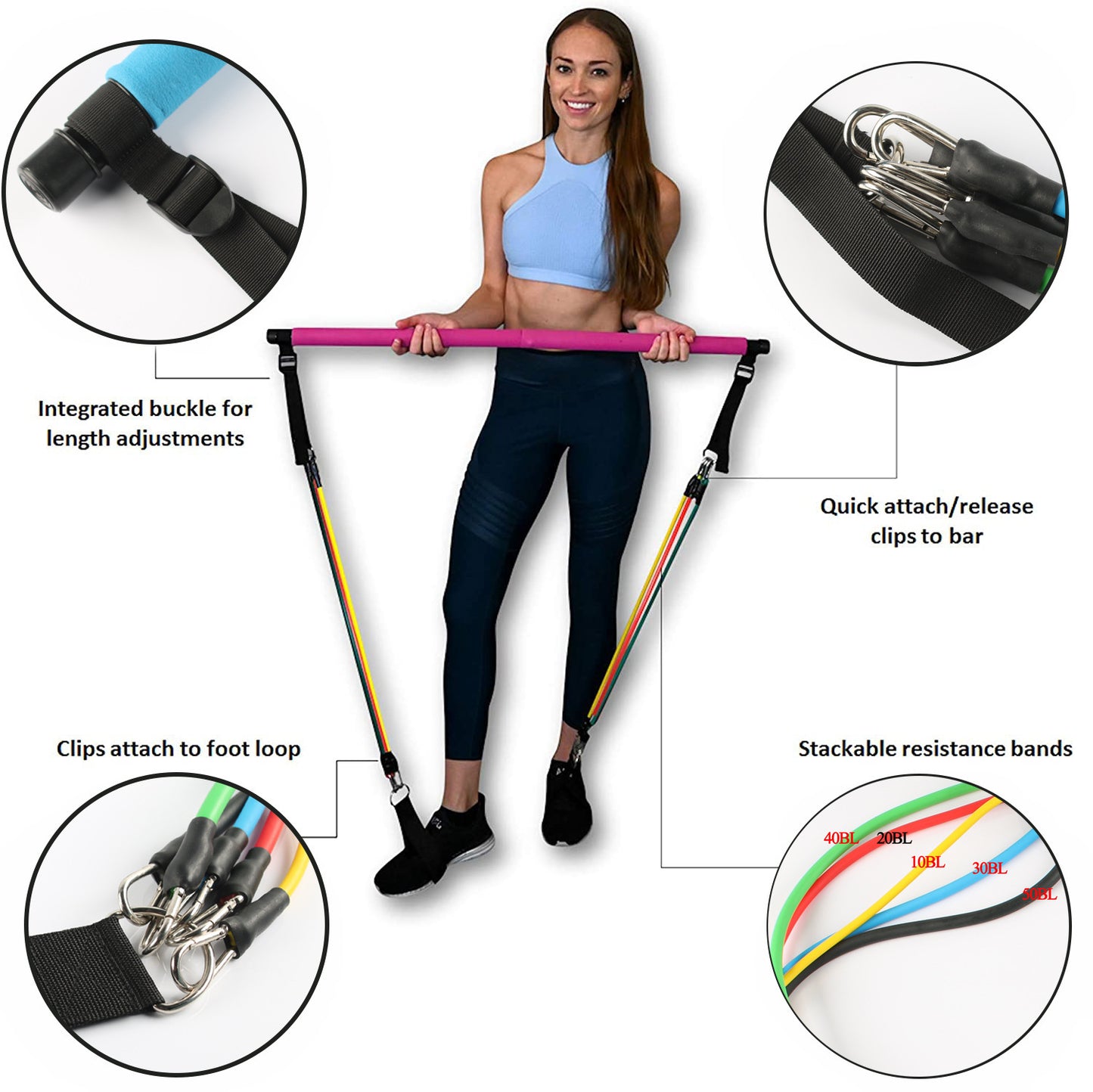 Fitness Yoga Portable Pilates Bar