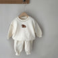 Baby Embroidered Bear Casual Sweater Set