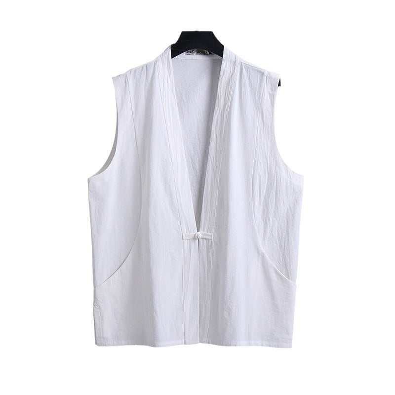 Summer Thin Linen Sleeveless Vest