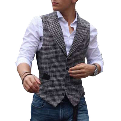 Men's Vest Trendy Plaid