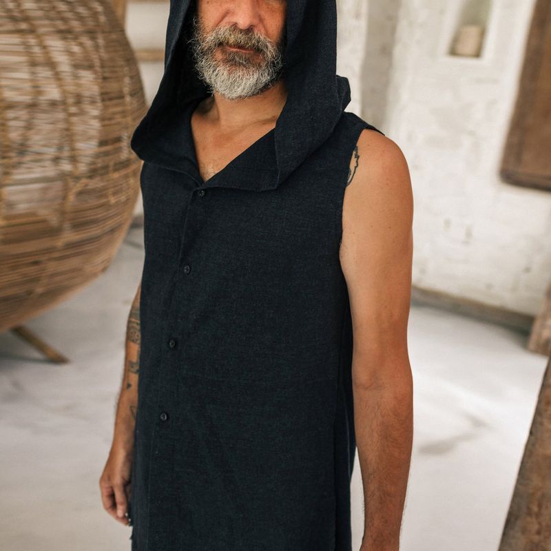 Sleeveless Hooded Vest