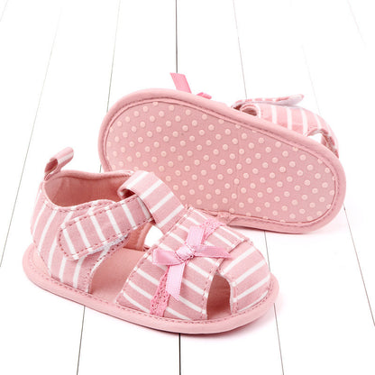 Bowknot Toddlers Striped Sandals