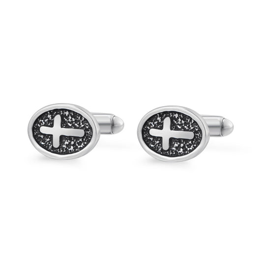 Oval Cross Cufflinks